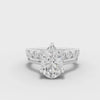 360 rotation of 2.94 CT pear lab-grown diamond bridal set