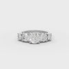 360 rotation of 2.44 CT round five stone lab-grown diamond ring