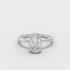 Oval Cut Lab Diamond Bezel Set Solitaire Ring