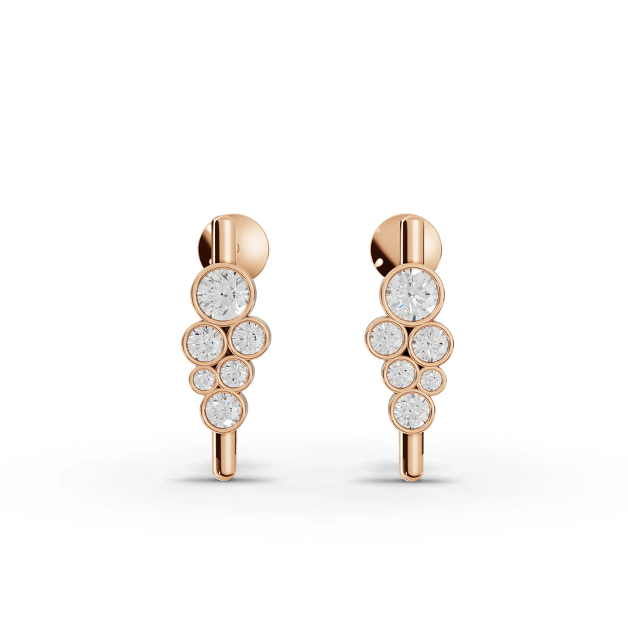 0.52 Ct Round Bezel Drop Studs
