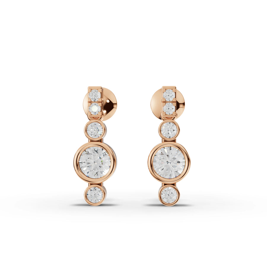 1.29 Ct Bezel Round Lab Diamond Set