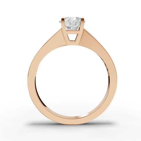 Split shoulder diamond ring rose gold angle