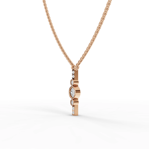 Modern Bezel Lab-Grown Diamond Pendant, Drop Earrings & Three-Stone Ring Set