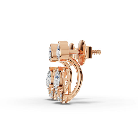 Pear-Cut Lab-Grown Diamond Teardrop Drop Earrings