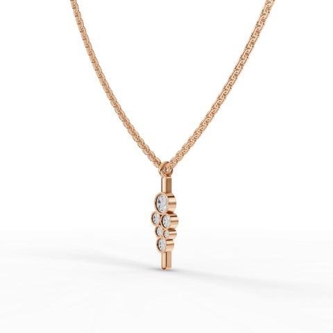 Lab-Grown Diamond Cluster Jewelry Set: Drop Earrings, Bezel Drop Pendant & Bubble Eternity Band