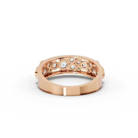 Lab-Grown Diamond Cluster Jewelry Set: Drop Earrings, Bezel Drop Pendant & Bubble Eternity Band