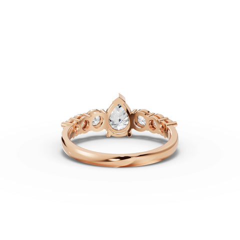 4.39 Ct Pear Solitaire Drop  Accent Lab Diamond Jewelry Set