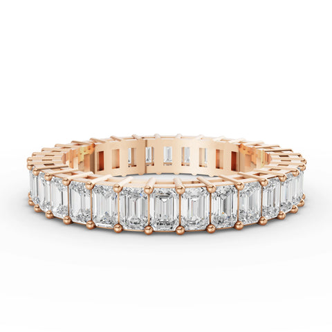 Emerald-Cut Lab-Grown Diamond Eternity Band