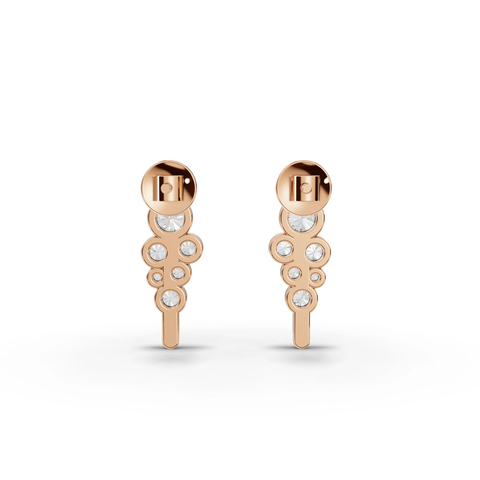 Lab-Grown Diamond Cluster Jewelry Set: Drop Earrings, Bezel Drop Pendant & Bubble Eternity Band