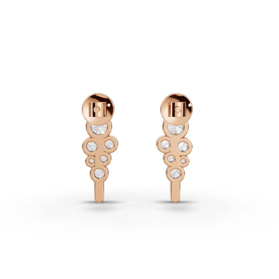 0.52 Ct Round Bezel Drop Studs