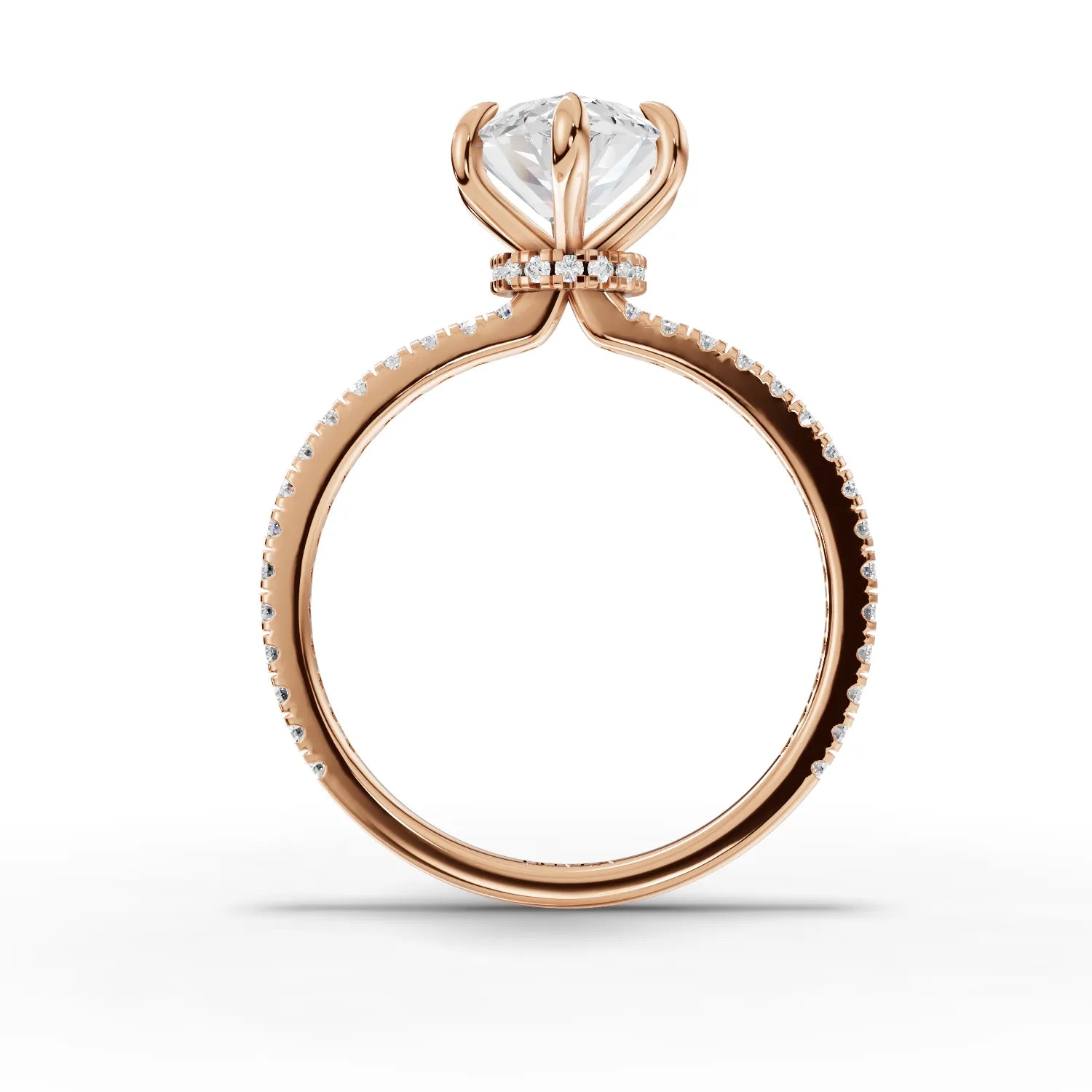Marquise cut ring rose gold close-up