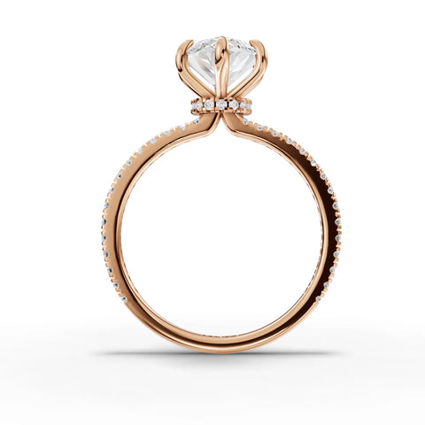 Marquise cut ring rose gold close-up