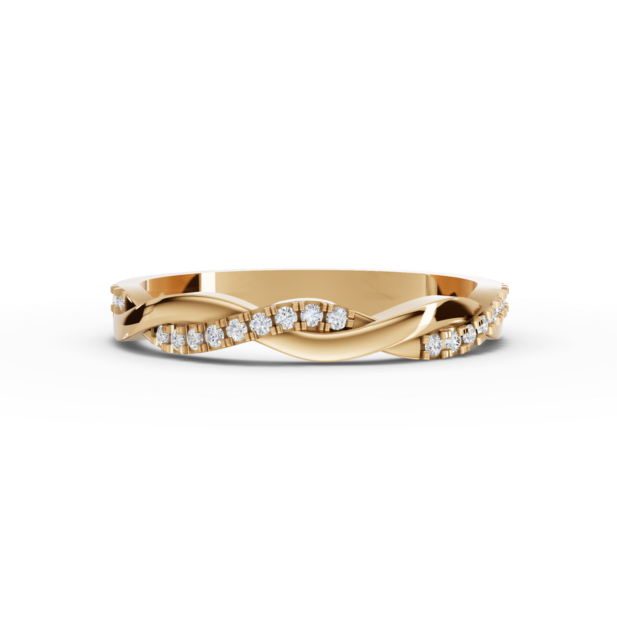 0.08 Ct Round Twisted Infinity Band