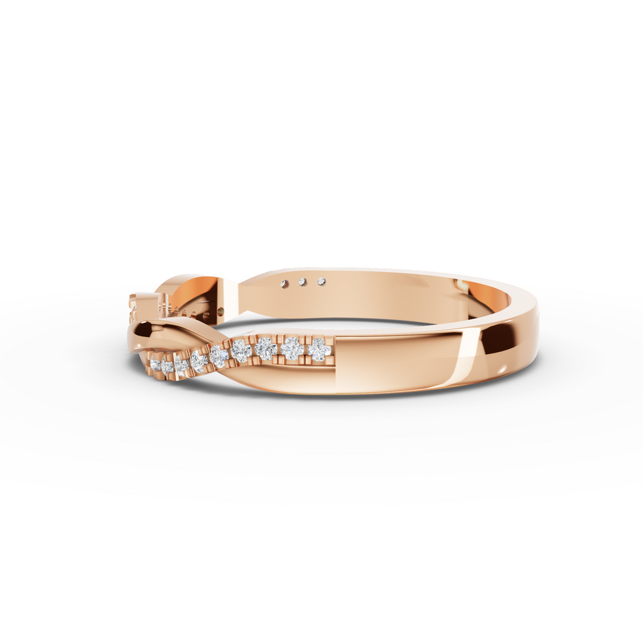 0.08 Ct Round Twisted Infinity Band