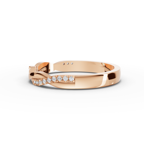 0.08 Ct Round Twisted Infinity Band