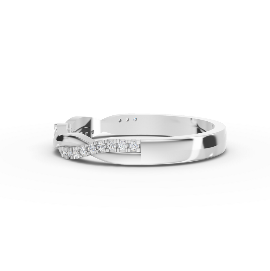 0.08 Ct Round Twisted Infinity Band