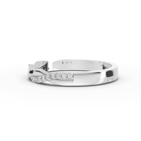 0.08 Ct Round Twisted Infinity Band