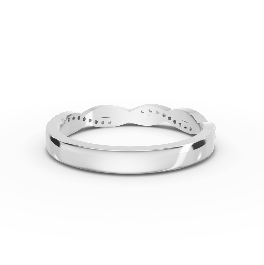 0.08 Ct Round Twisted Infinity Band