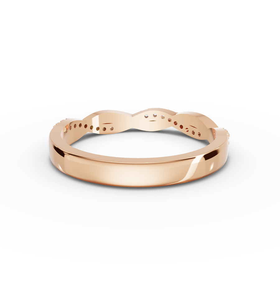 0.08 Ct Round Twisted Infinity Band
