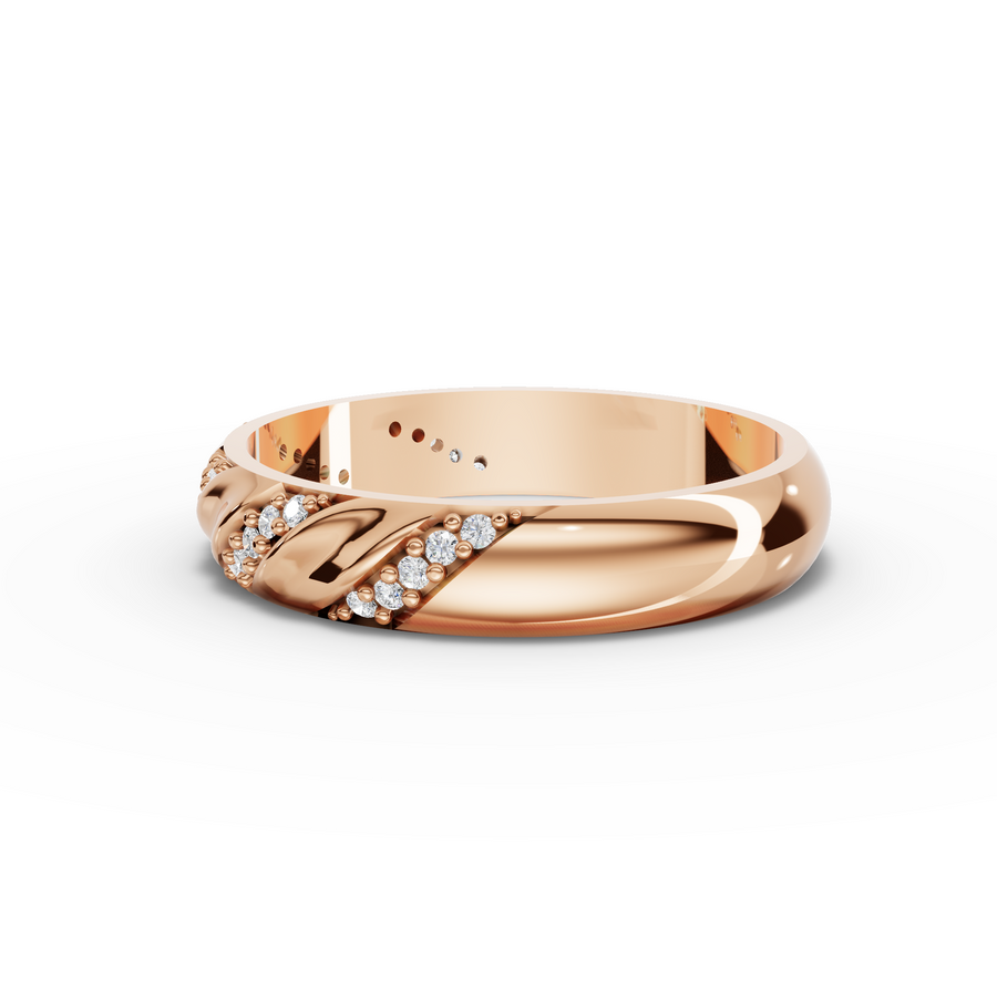 0.09 Ct Round Twisted Pavé Band