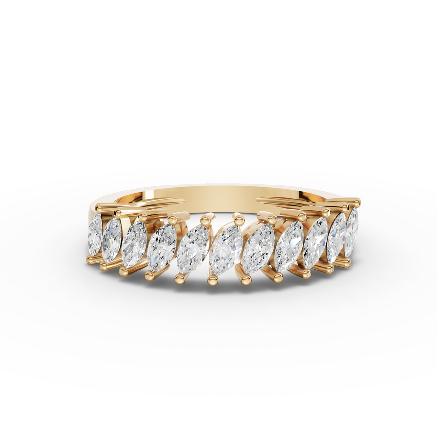 0.58 Ct Marquise Half Eternity Band