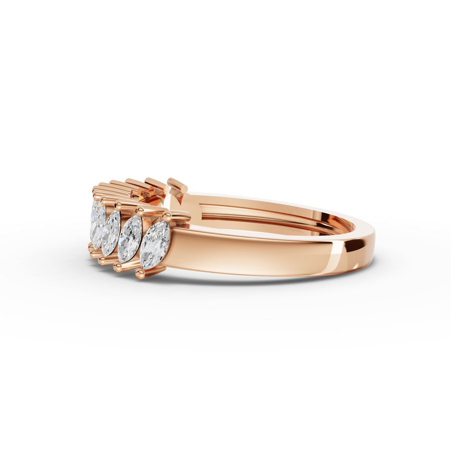 0.58 Ct Marquise Half Eternity Band