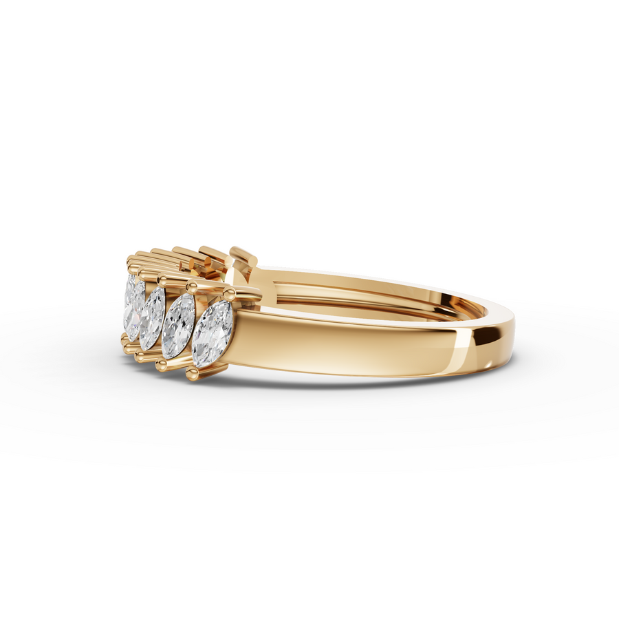0.58 Ct Marquise Half Eternity Band