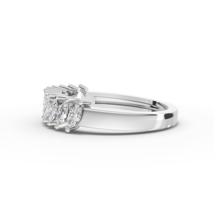 0.58 Ct Marquise Half Eternity Band