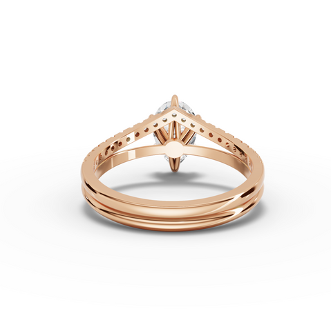 1.69 Ct Marquise Lab Diamond Engagement Ring with Pave Band