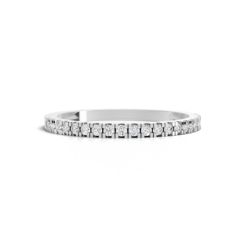 0.17 Ct Round Lab Grown Diamond Micro Prong Eternity Band