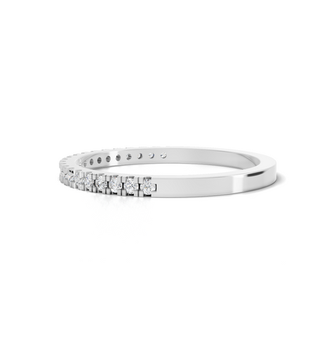 0.17 Ct Round Lab Grown Diamond Micro Prong Eternity Band