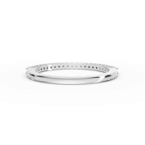 0.17 Ct Round Lab Grown Diamond Micro Prong Half Eternity Band