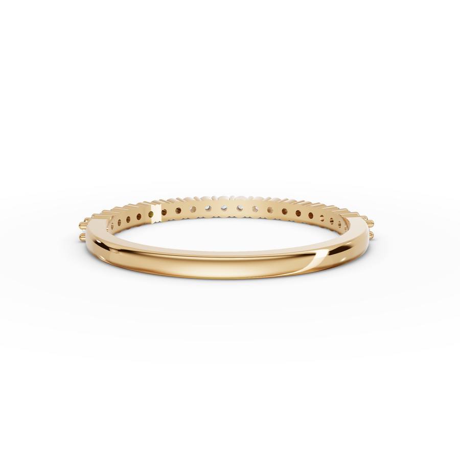 0.17 Ct Round Baskets Setting Half Eternity Ring