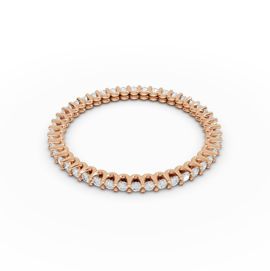 0.36 Ct Round U-Prong Full Eternity Ring