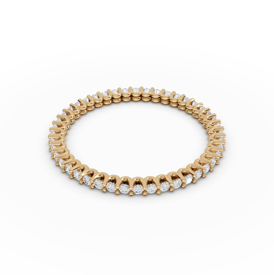 0.36 Ct Round U-Prong Full Eternity Ring