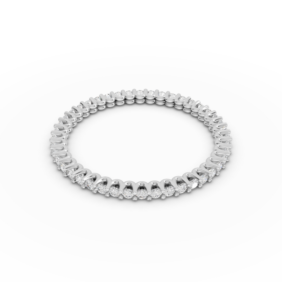 0.36 Ct Round U-Prong Full Eternity Ring