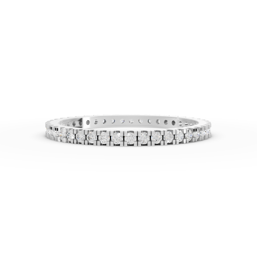 0.35 ct round lab diamond full eternity band with bar-set diamonds and continuous sparkle around the ring