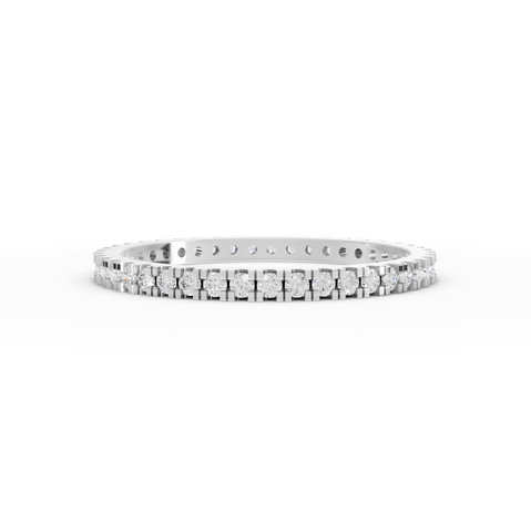 0.35 Ct Round Lab Grown Diamond Micro Prong Tennis Eternity Band