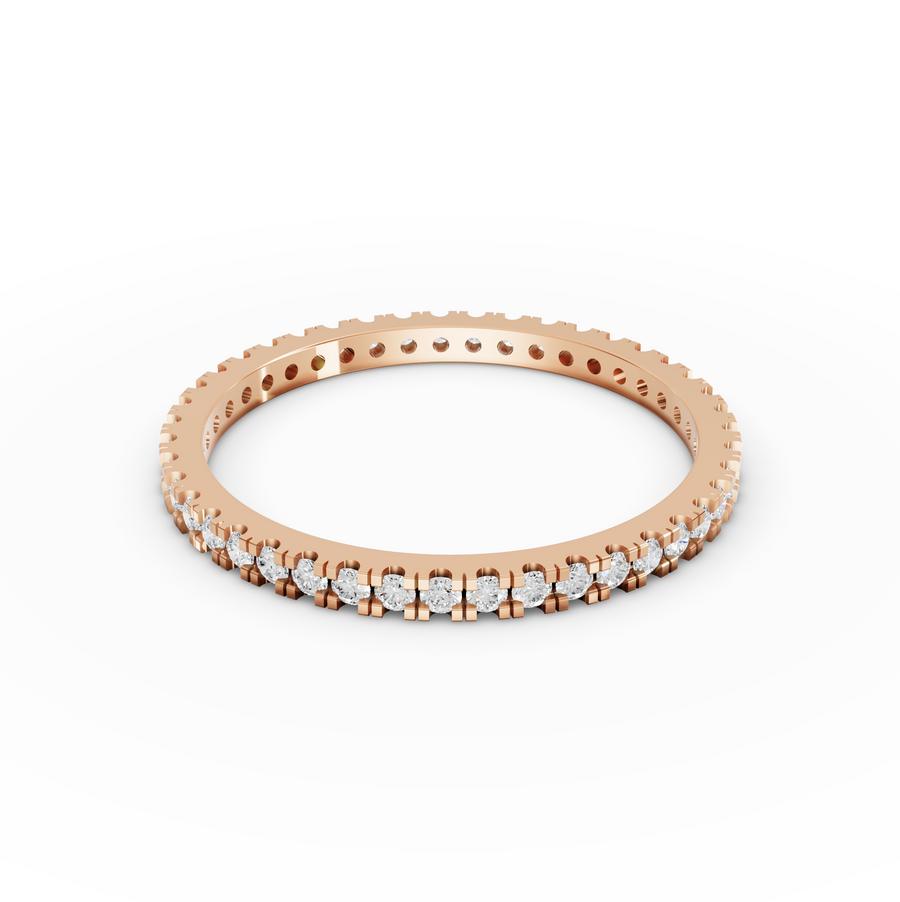 0.35 Ct Round Bar-Set Full Eternity Band