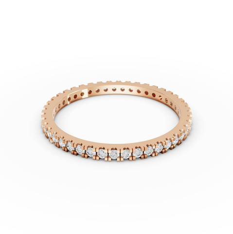 0.35 Ct Round Lab Grown Diamond Micro Prong Tennis Eternity Band