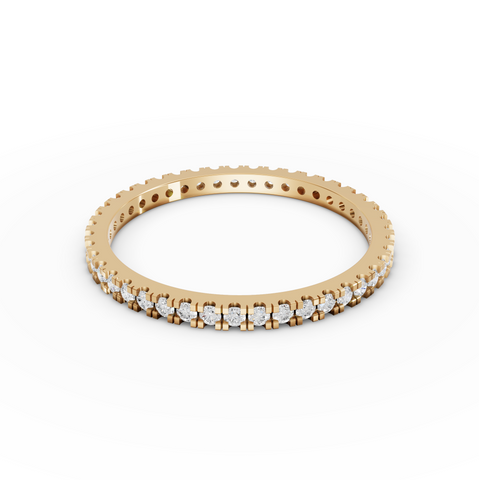 0.35 Ct Round Lab Grown Diamond Micro Prong Tennis Eternity Band