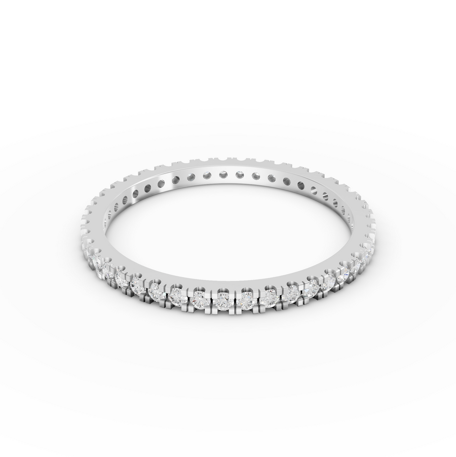 0.35 Ct Round Bar-Set Full Eternity Band