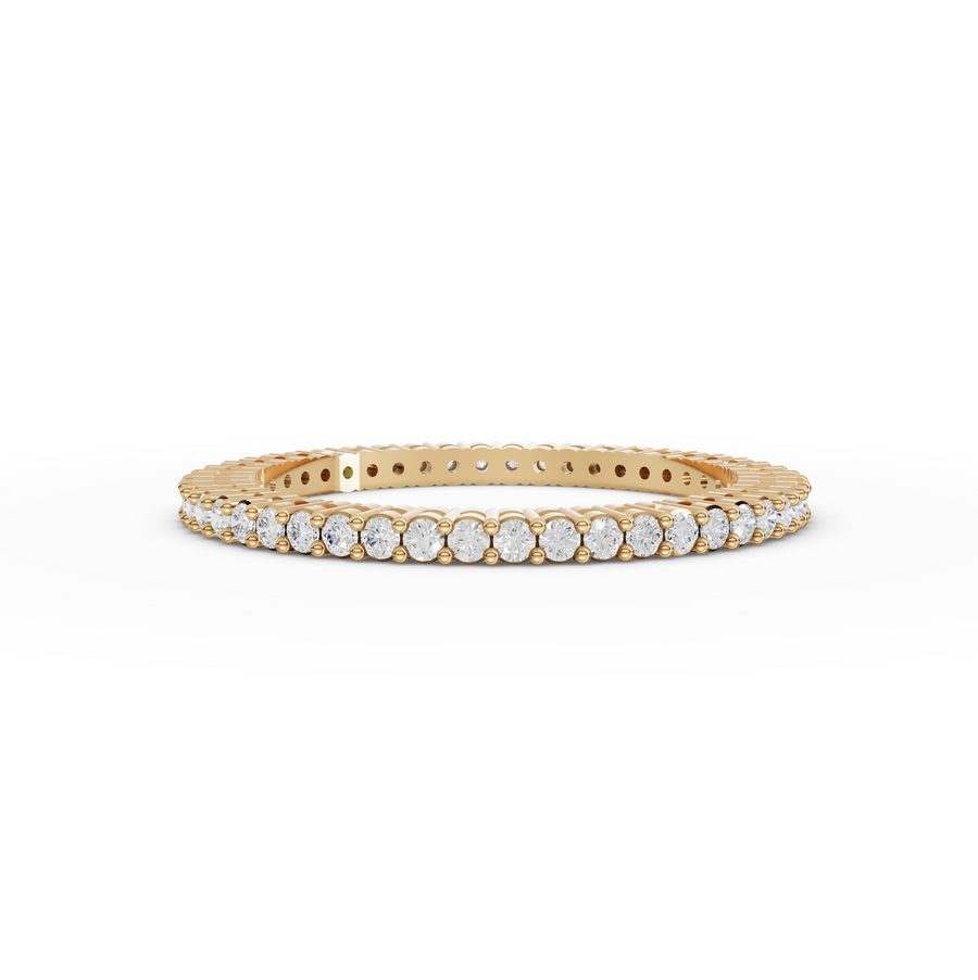 0.40 Ct Round Shared-Prong Full Etenity Ring