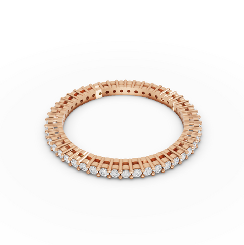 0.40 Ct Round Lab Grown Diamond U-Prong Wedding Band