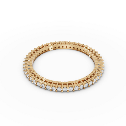 0.40 Ct Round Lab Grown Diamond U-Prong Wedding Band