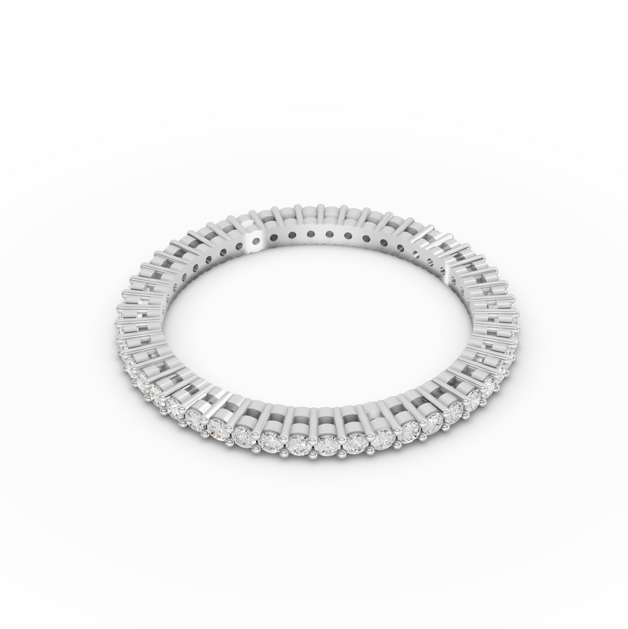 0.40 Ct Round Shared-Prong Full Etenity Ring