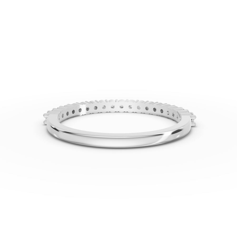 0.24 Ct Round Baskets Setting Half Eternity Ring