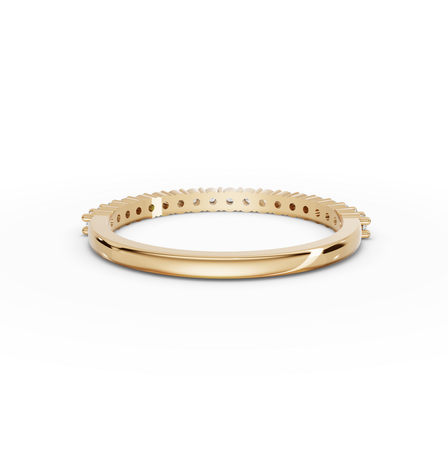 0.24 Ct Round Baskets Setting Half Eternity Ring