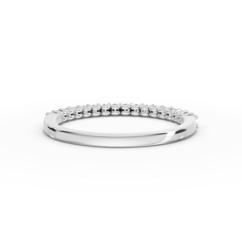 0.21 Ct Round Lab Grown Diamond Half Eternity Wedding Band