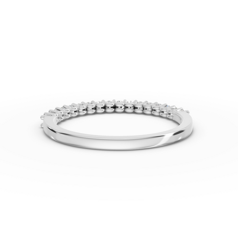 0.21 Ct Round Lab Diamond Micro Prong Wedding Band